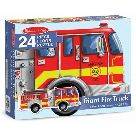 Puzzle de podea gigant Masina de pompieri Melissa and Doug 0436 - poza 1