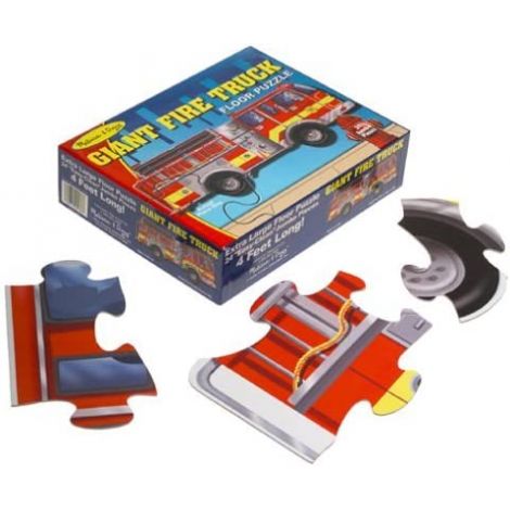 Puzzle de podea gigant Masina de pompieri Melissa and Doug 0436 - poza 4