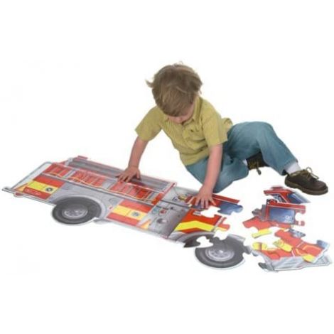 Puzzle de podea gigant Masina de pompieri Melissa and Doug 0436 - poza 5