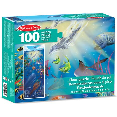Puzzle de podea In adancurile Oceanului Melissa and Doug 0443, 100 piese - poza 1
