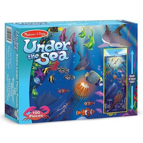 Puzzle de podea In adancurile Oceanului Melissa and Doug 0443, 100 piese - poza 2