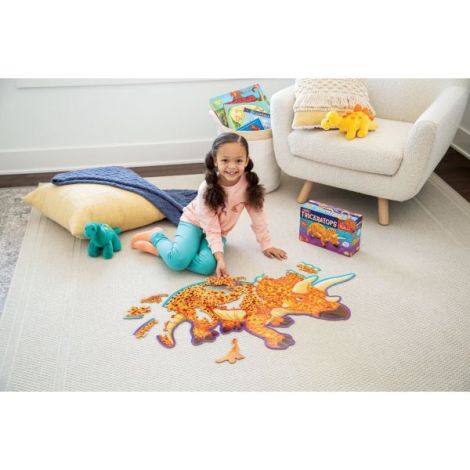 Puzzle de podea in forma de triceratop, Triceratops Floor Puzzle - poza 5