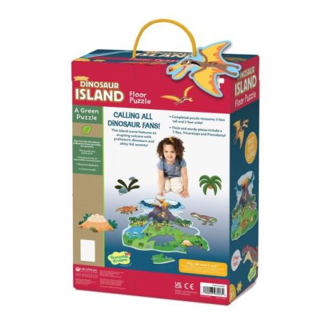 Puzzle de podea Insula dinozaurilor, Dinosaur island floor puzzle, Peaceable Kingdom - poza 3