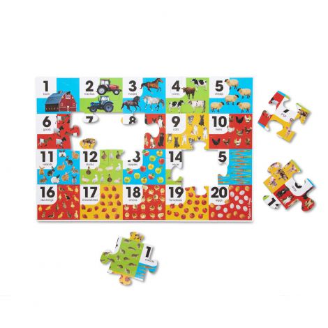 Puzzle de podea Numara animalele - Melissa & Doug - poza 2