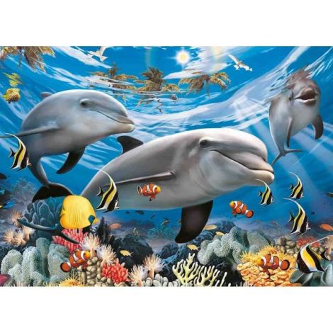 Puzzle Delfini Zambitori, 60 Piese - poza 1