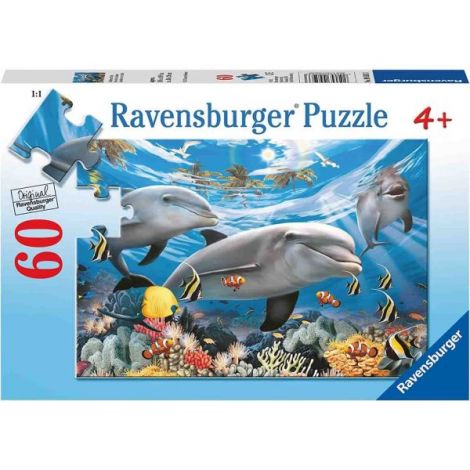 Puzzle Delfini Zambitori, 60 Piese - poza 2