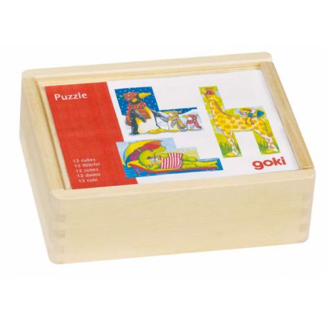 Puzzle din cuburi Animale Amuzante - poza 1
