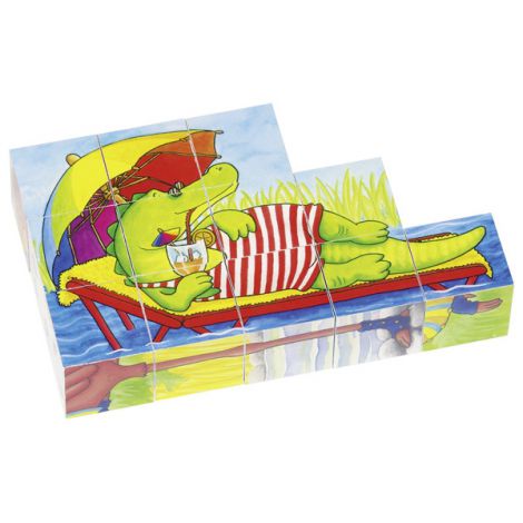 Puzzle din cuburi Animale Amuzante - poza 2