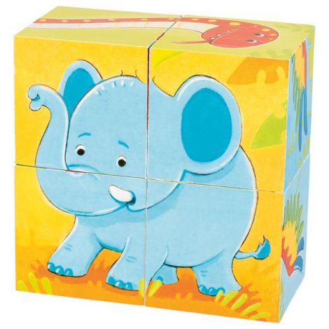 Puzzle din cuburi Animale Salbatice - poza 1