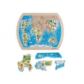 Puzzle din lemn 21 piese, O lume intreaga - poza 2