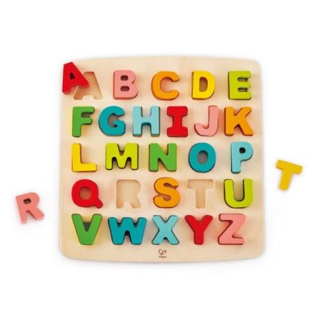Puzzle din lemn - Alfabet, litere dolofane - poza 1