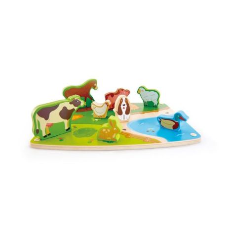 Puzzle din lemn - Animale de la ferma 3D - poza 2