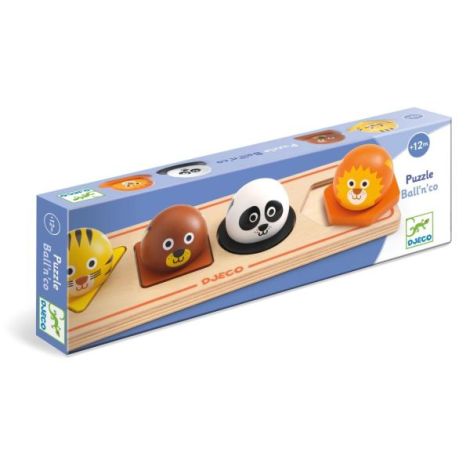 Puzzle din lemn Animale salbatice, Djeco - poza 1