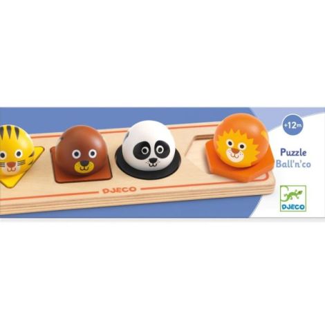 Puzzle din lemn Animale salbatice, Djeco - poza 2
