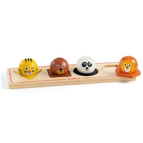 Puzzle din lemn Animale salbatice, Djeco - poza 3