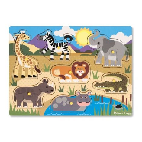 Puzzle din lemn Animalele safari Melissa&Doug 9054 - poza 2