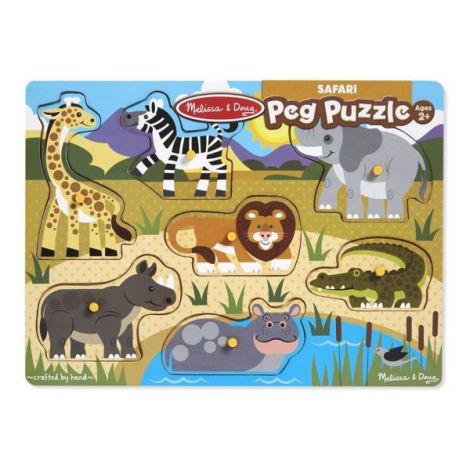 Puzzle din lemn Animalele safari Melissa&Doug 9054 - poza 4