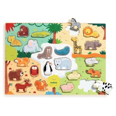 Puzzle din lemn Animo, Djeco - poza 2