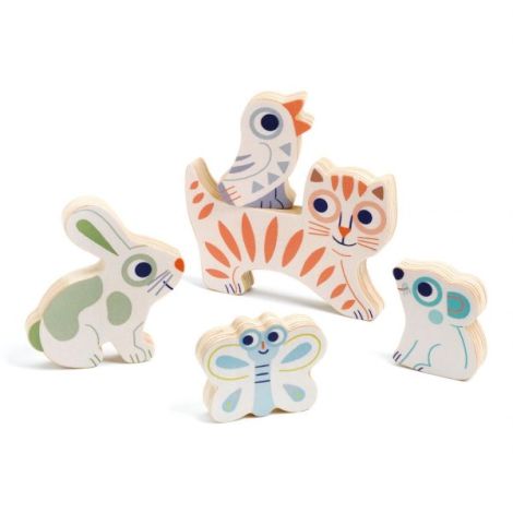 Puzzle din lemn BabyAnimali, Djeco - poza 4