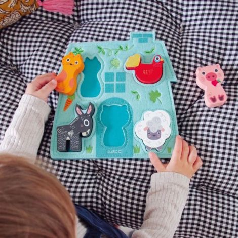 Puzzle din lemn cu bază din fetru, Djeco - poza 4