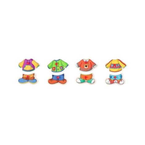 Puzzle din lemn cu butoni - Imbraca-l pe Sebastian - poza 3