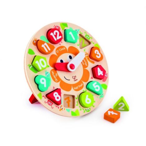 Puzzle din lemn cu ceas de jucarie pentru copii - poza 1
