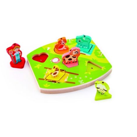 Puzzle din lemn cu sunete - Ferma - poza 1