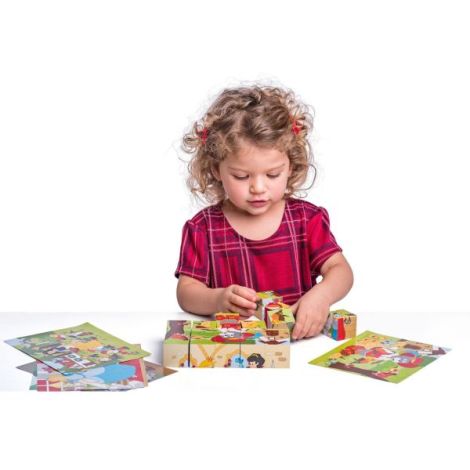 Puzzle din lemn cuburi - Basme 4 x 5 - poza 4