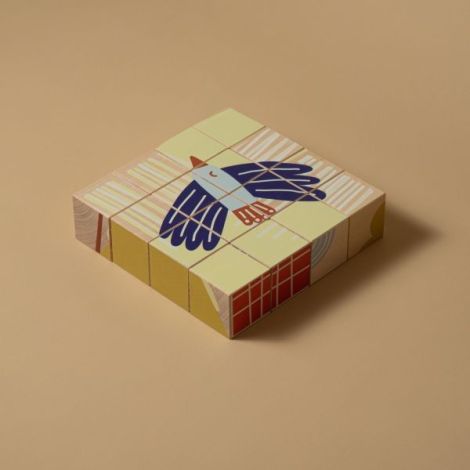 Puzzle din lemn cuburi - Poveste 3 x 3 - poza 1