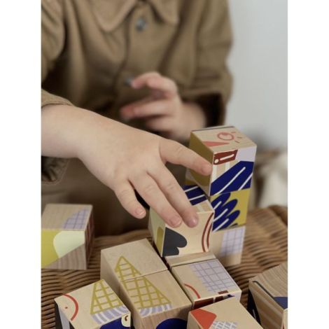 Puzzle din lemn cuburi - Poveste 3 x 3 - poza 4