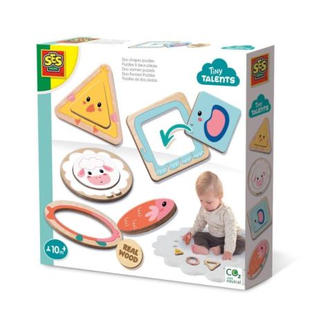 Puzzle din lemn - Doua forme - poza 1