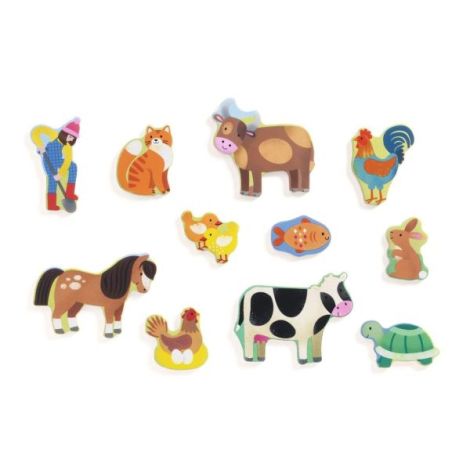 Puzzle din lemn Ferma, Djeco - poza 4