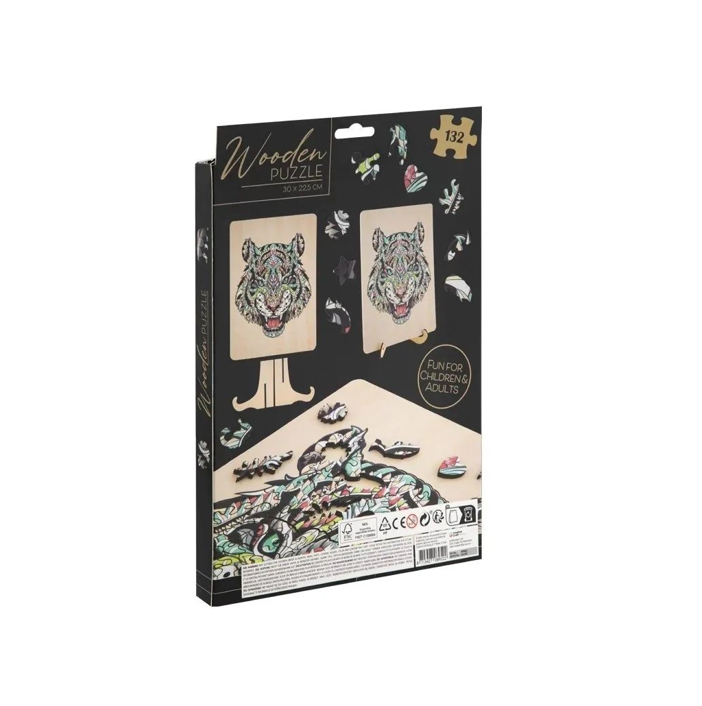 Puzzle din lemn Grafix Tigru 132 piese - poza 3