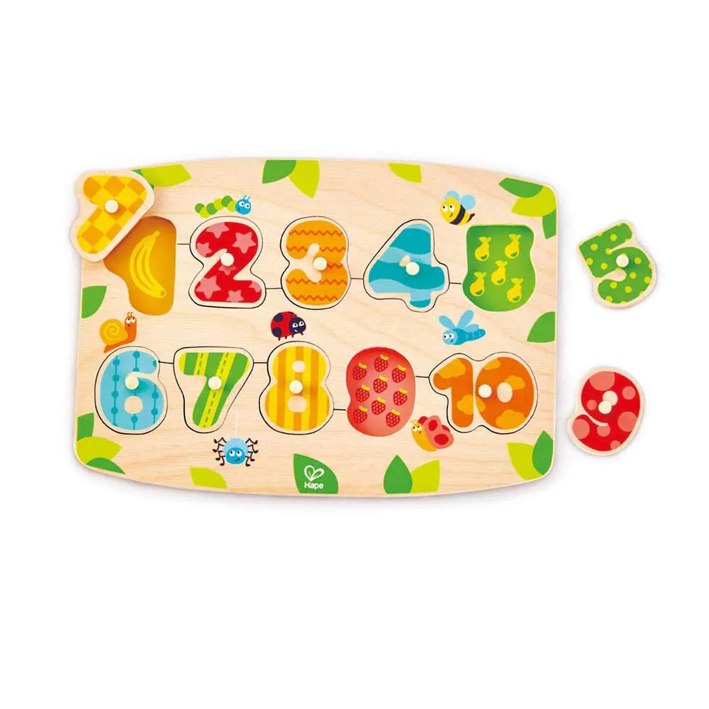 Puzzle din lemn Hape Numere 11 piese - poza 1