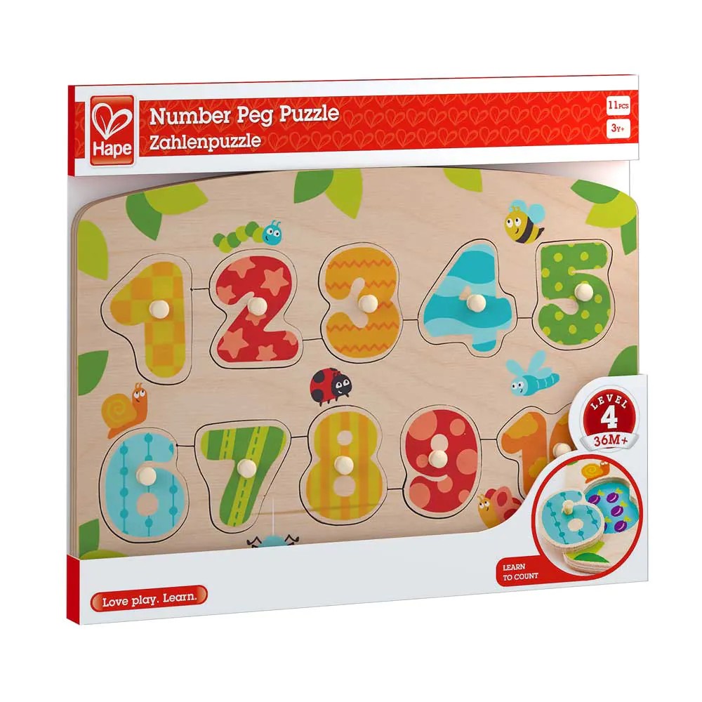 Puzzle din lemn Hape Numere 11 piese - poza 2