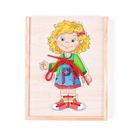 Puzzle din lemn - Imbraca fetita - poza 1