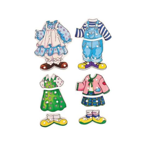 Puzzle din lemn - Imbraca fetita - poza 3