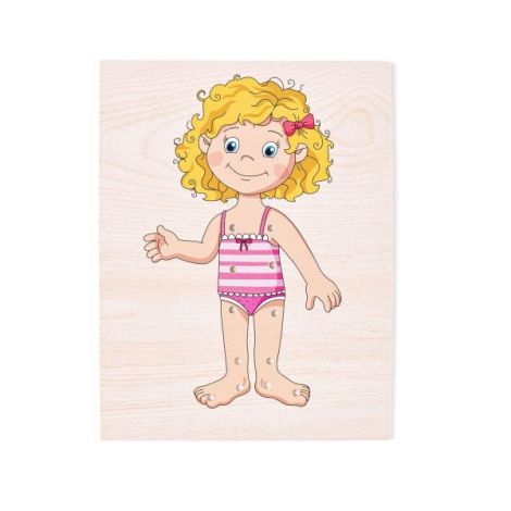 Puzzle din lemn - Imbraca fetita - poza 4