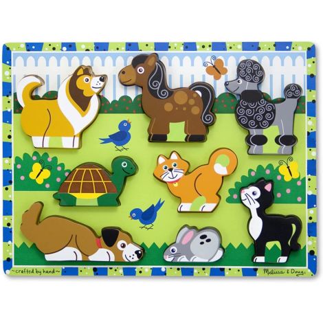 Puzzle din lemn in relief cu animale de companie Melissa and Doug 3724 - poza 1
