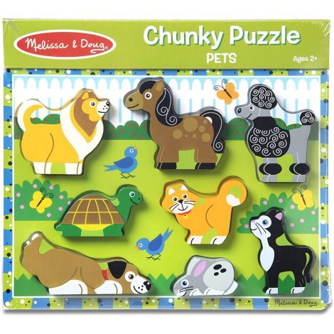 Puzzle din lemn in relief cu animale de companie Melissa and Doug 3724 - poza 3
