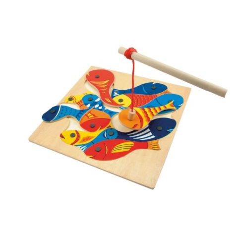 Puzzle din lemn - Joc magnetic de pescuit - poza 1