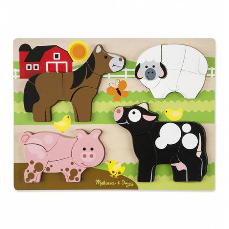 Puzzle din lemn Jumbo Ferma Melissa and Doug - poza 2