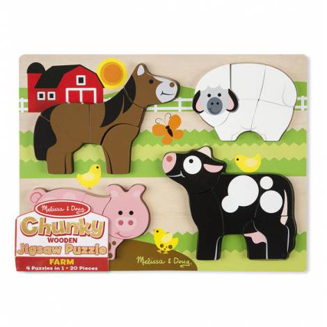 Puzzle din lemn Jumbo Ferma Melissa and Doug - poza 4