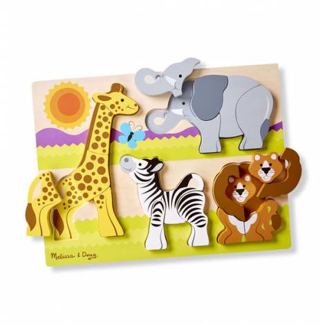 Puzzle din lemn Jumbo Safari Melissa and Doug - poza 1
