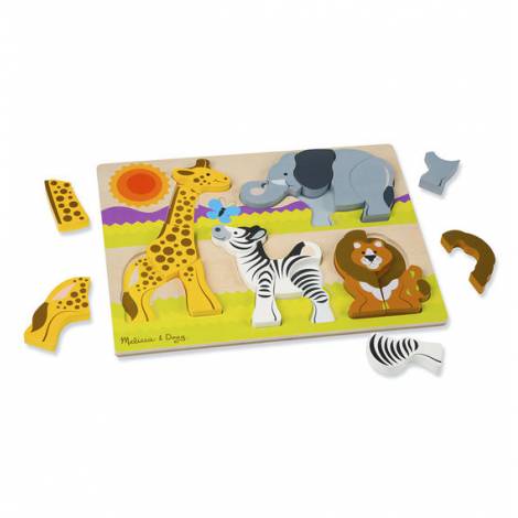 Puzzle din lemn Jumbo Safari Melissa and Doug - poza 3