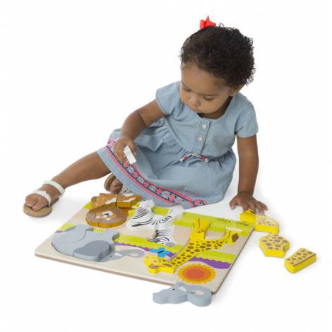 Puzzle din lemn Jumbo Safari Melissa and Doug - poza 5
