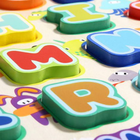 Puzzle din lemn - litere si animalute - poza 3
