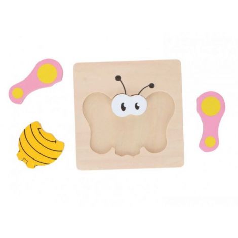 Puzzle din lemn Marionette Fluture 5 piese - poza 2