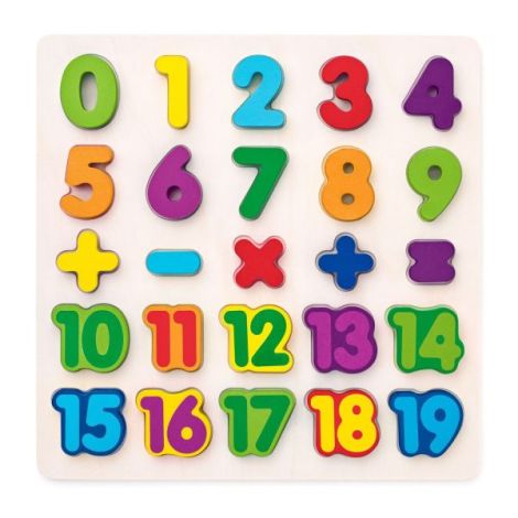 Puzzle din lemn - Matematica, numere - poza 1