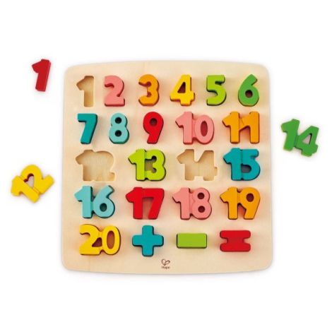 Puzzle din lemn - Matematica, numere dolofane - poza 1